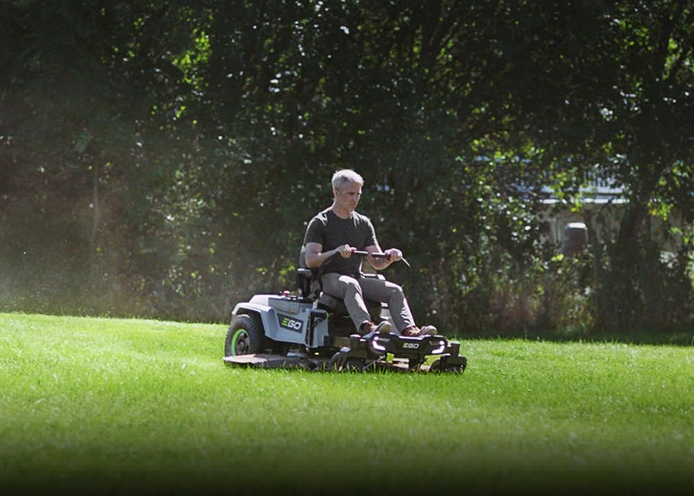 EGO Power+ Electric Riding Lawn Mower, 52" Deck with Zero Turn Radius, Includes (6) 56V 12.0Ah Batteries and Charger - ZT5207L