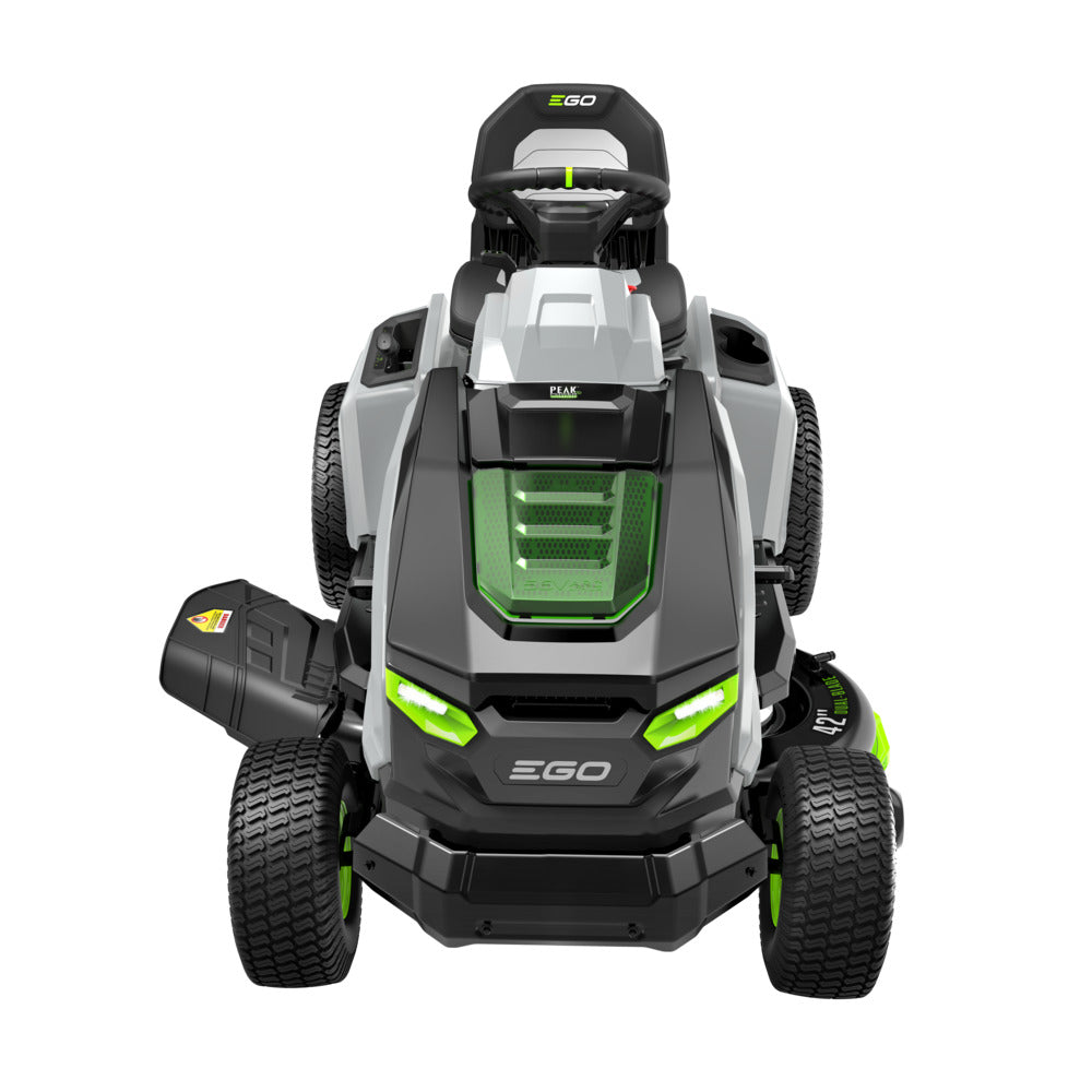 EGO Power+ TR4204 42" T6 Lawn Tractor Riding Lawn Mower with 6 x 6.0Ah Batteries, Turbo Charger, and Charging Adapter