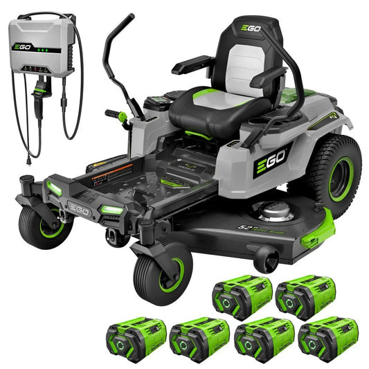EGO Power+ ZT5216L 52 Inch Zero Turn Riding Mower with (6) 10Ah Batteries and Charger